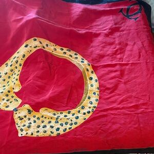 Cartier Red and Gold Scarf